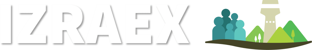 יזראקס לוגו לבן רחב